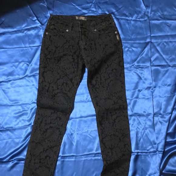 Black Patterned Jeans - Picture 1 of 4